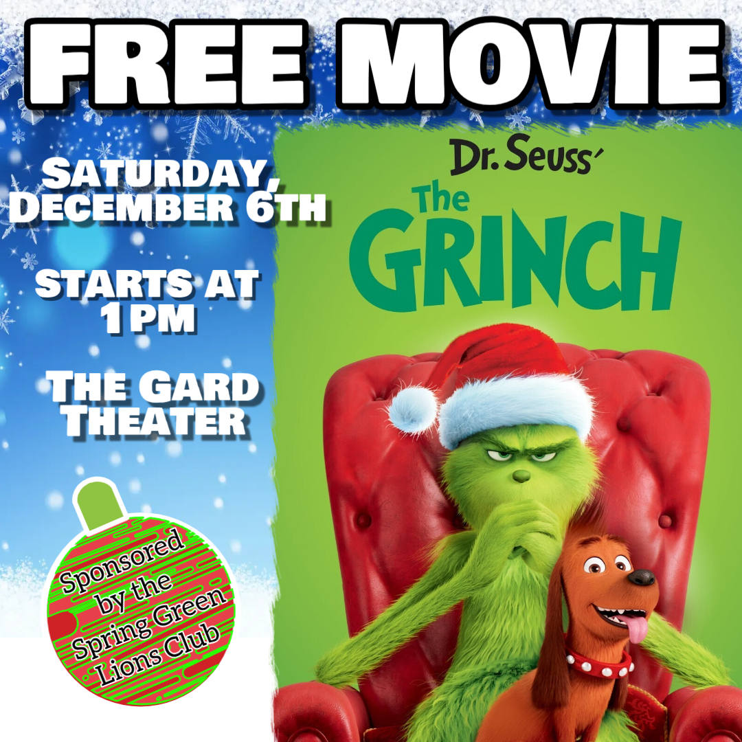 Dr Suess' The Grinch Free Movie flyer image